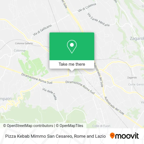 Pizza Kebab Mimmo San Cesareo map