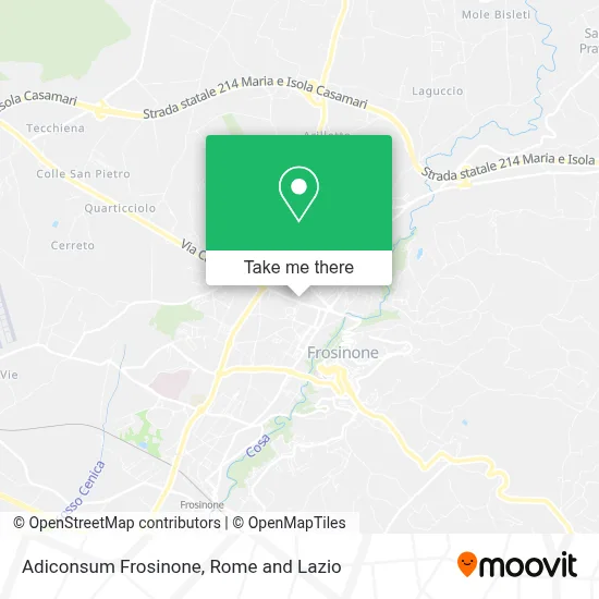 Adiconsum Frosinone map