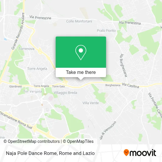 Naja Pole Dance Rome map