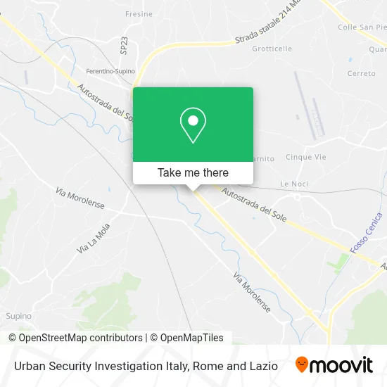 Urban Security Investigation Italy map