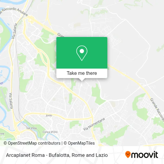 Arcaplanet Roma - Bufalotta map