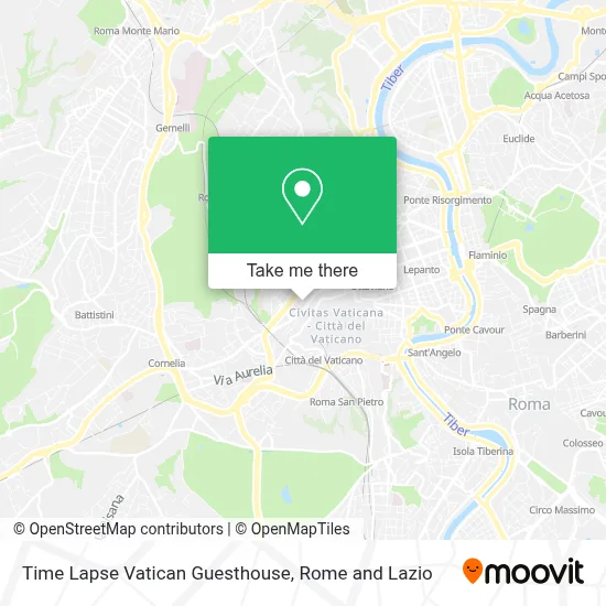 Time Lapse Vatican Guesthouse map