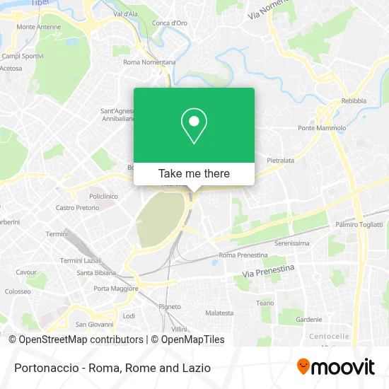 Portonaccio - Roma map