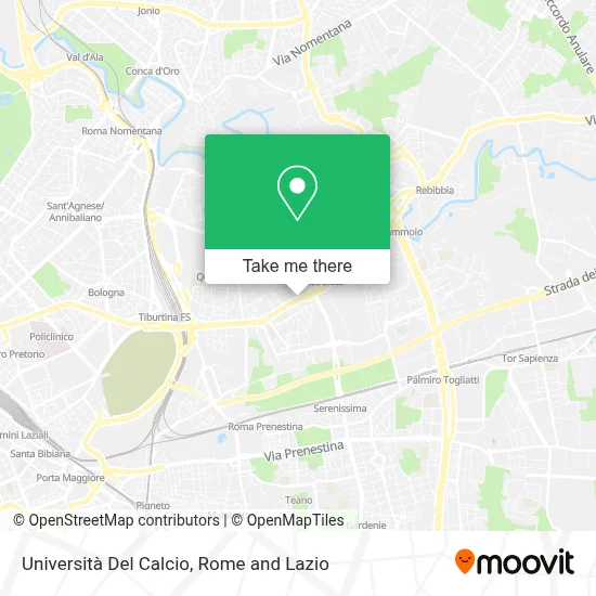 Università Del Calcio map