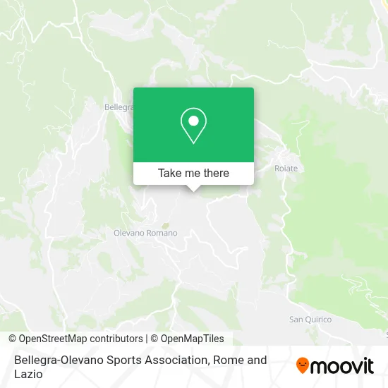 Bellegra-Olevano Sports Association map