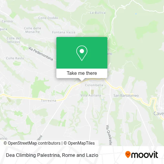 Dea Climbing Palestrina map