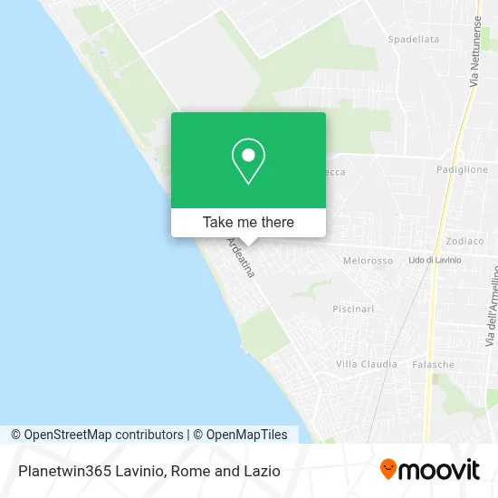 Planetwin365 Lavinio map
