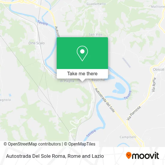 Autostrada Del Sole Roma map
