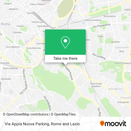 Via Appia Nuova Parking map