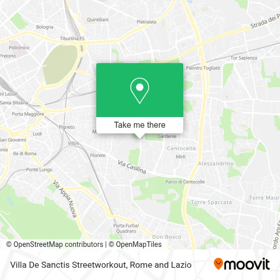 Villa De Sanctis Streetworkout map