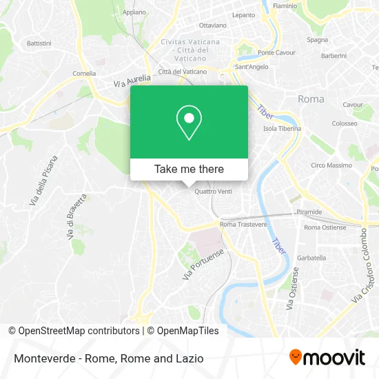 Monteverde - Rome map