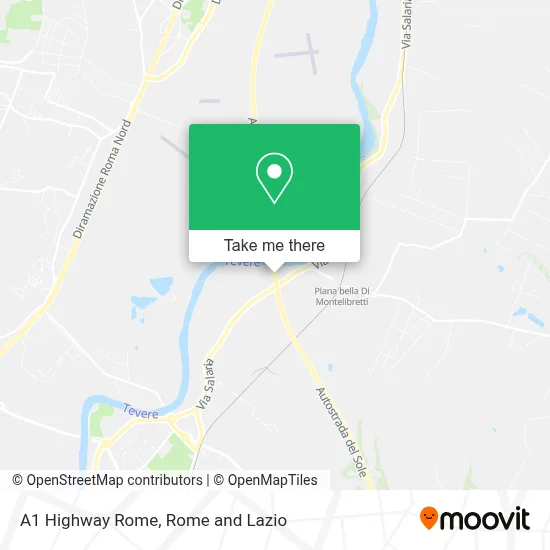 A1 Highway Rome map
