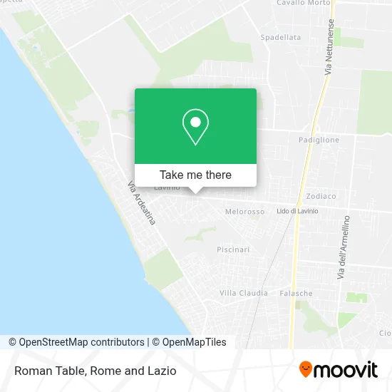 Roman Table map