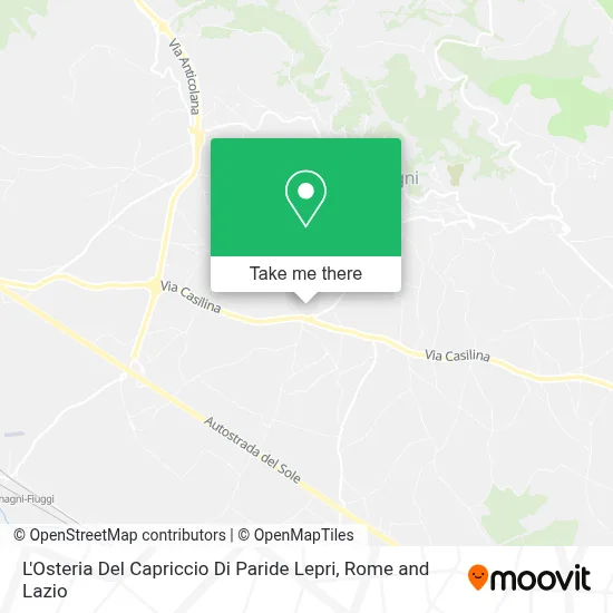 L'Osteria Del Capriccio Di Paride Lepri map