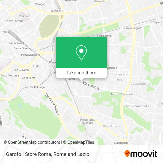 Garofoli Store Roma map