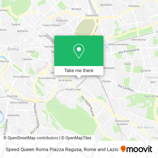 Speed Queen Roma Piazza Ragusa map