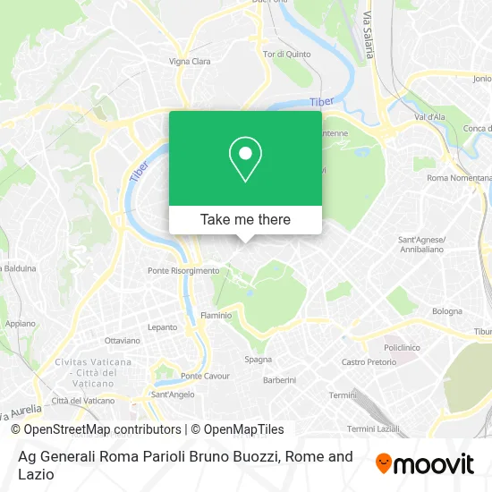 Ag Generali Roma Parioli Bruno Buozzi map