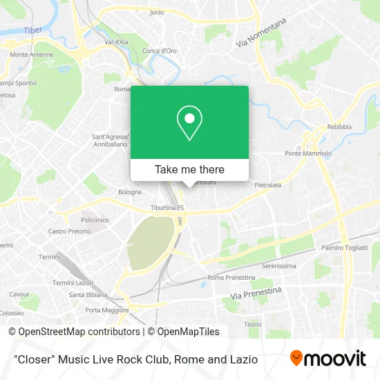 "Closer" Music Live Rock Club map