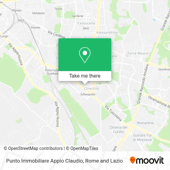 Punto Immobiliare Appio Claudio map