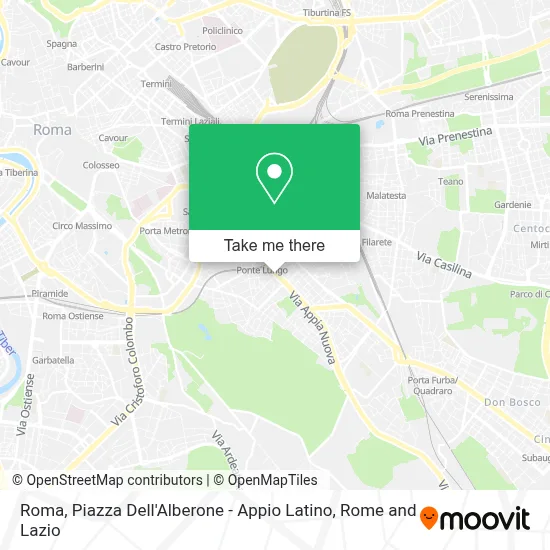 Roma, Piazza Dell'Alberone - Appio Latino map