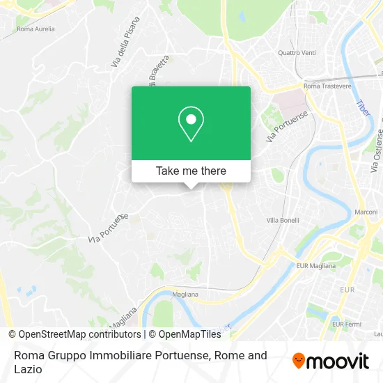 Roma Gruppo Immobiliare Portuense map