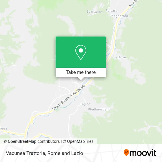Vacunea Trattoria map