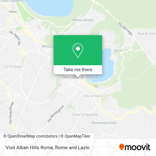 Visit Alban Hills Rome map