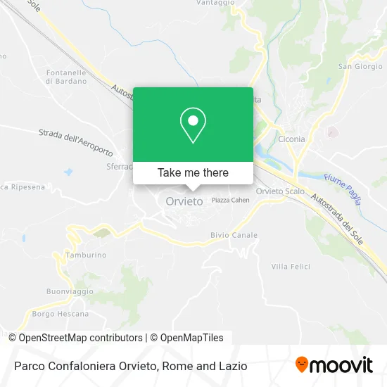 Parco Confaloniera Orvieto map