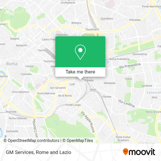 GM Services map