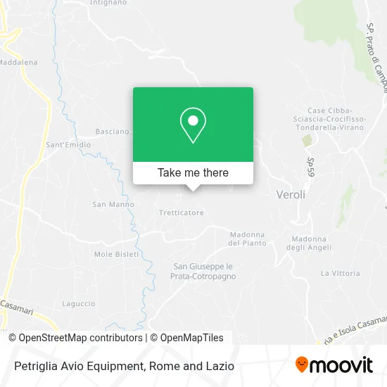 Petriglia Avio Equipment map