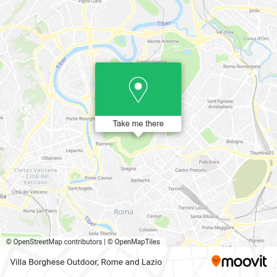 Villa Borghese Outdoor map