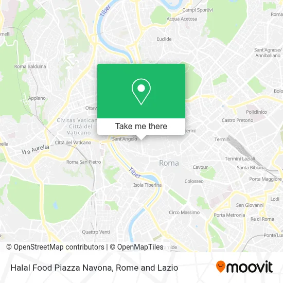 Halal Food Piazza Navona map