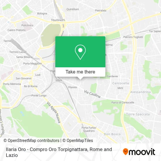 Ilaria Oro - Compro Oro Torpignattara map