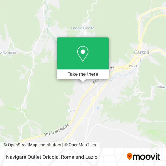 Navigare Outlet Oricola map