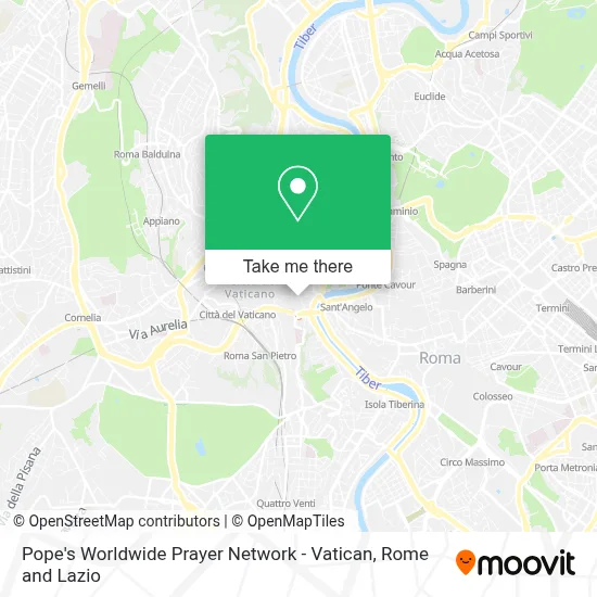 Pope's Worldwide Prayer Network - Vatican map