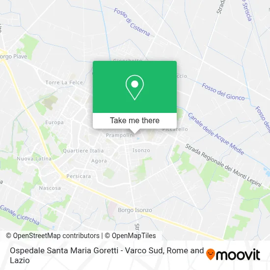 Ospedale Santa Maria Goretti - Varco Sud map