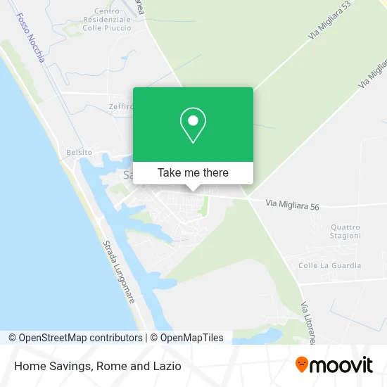 Home Savings map