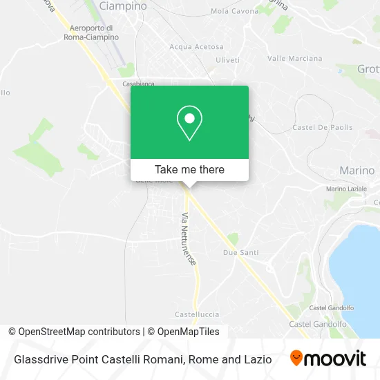 Glassdrive Point Castelli Romani map