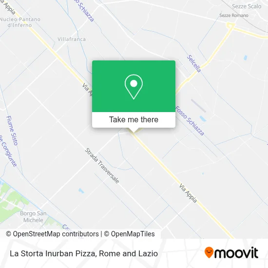 La Storta Inurban Pizza map