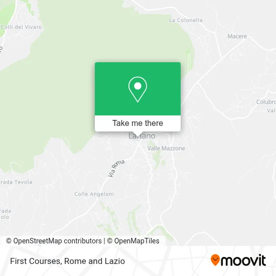 First Courses map