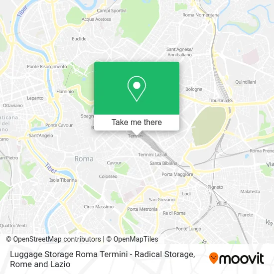 Luggage Storage Roma Termini - Radical Storage map