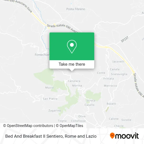 Bed And Breakfast Il Sentiero map