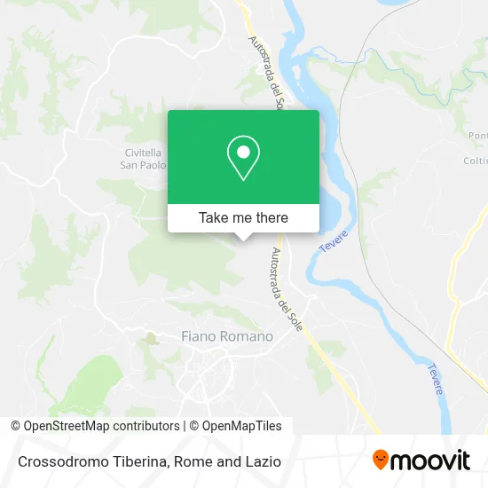 Crossodromo Tiberina map