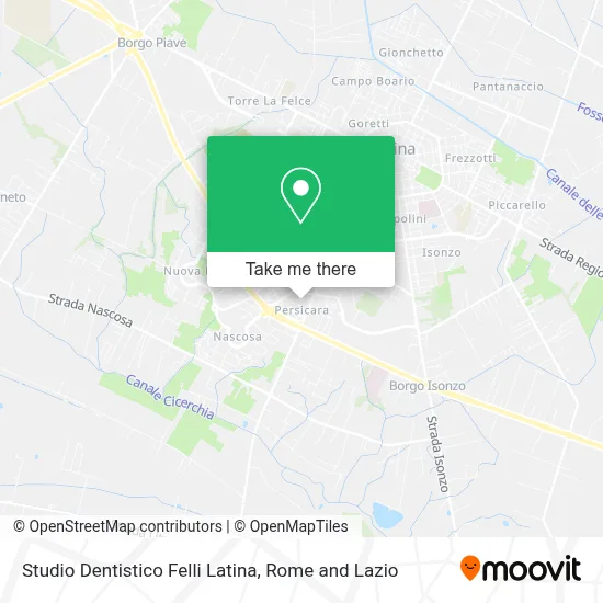 Studio Dentistico Felli Latina map