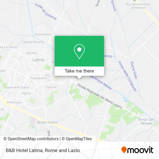 B&B Hotel Latina map