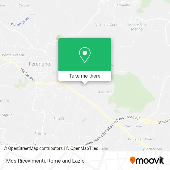 Mds Ricevimenti map