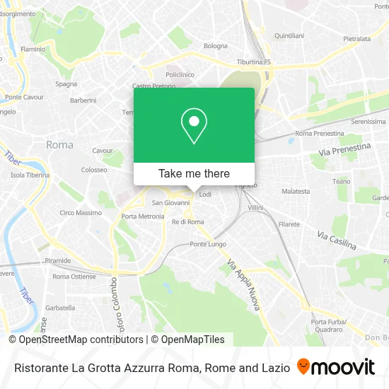 Ristorante La Grotta Azzurra Roma map