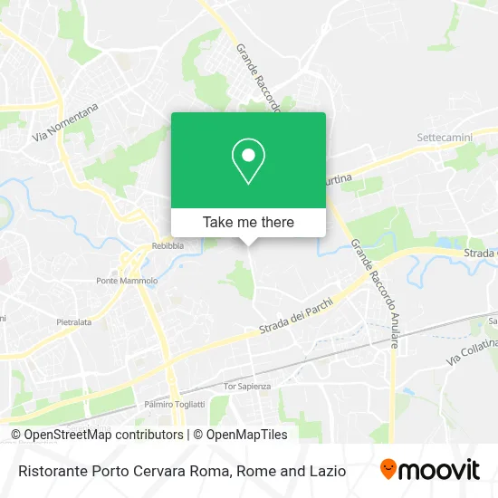 Ristorante Porto Cervara Roma map