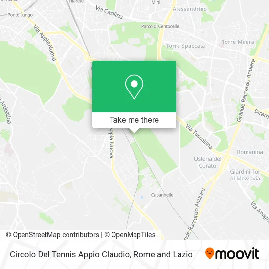 Circolo Del Tennis Appio Claudio map