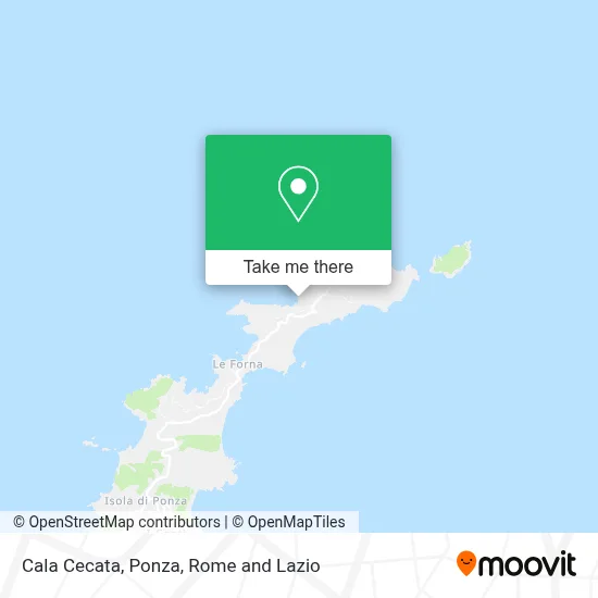 Cala Cecata, Ponza map